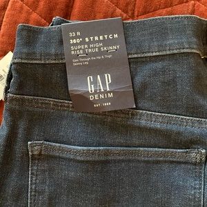 GAP high rise true skinny jeans size 33R